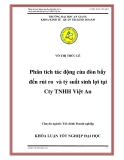 Luận văn "Phân tích tác động của đòn bẩy đến rủi ro và tỷ suất sinh lợi tại Cty TNHH Việt An "