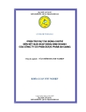 Luận văn " PHÂN TÍCH SỰ TÁC ĐỘNG CHI PHÍ ĐẾN KẾT QUẢ HOẠT ĐỘNG KINH DOANH CỦA CÔNG TY CỔ PHẦN DƯỢC PHẨM AN GIANG "