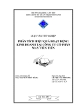 Luận văn "  PHÂN TÍCH HIỆU QUẢ HOẠT ĐỘNG KINH DOANH TẠI CÔNG TY CỔ PHẦN MAY TIỀN TIẾN"