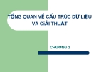 CÂU TRÚC DỮ LIỆU VÀ GIẢI THUẬT - CHƯƠNG 1 TỔNG QUAN VỀ CẤU TRÚC DỮ LIỆU VÀ GiẢI THUẬT