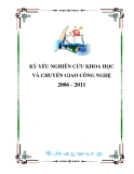 KỶ YẾU NGHIÊN CỨU KHOA HỌC VÀ CHUYỂN GIAO CÔNG NGHỆ 2006-2011