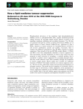 Báo cáo khoa học: How a lipid mediates tumour suppression Delivered on 29 June 2010 at the 35th FEBS Congress in Gothenburg, Sweden