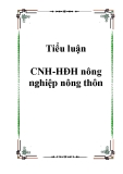 Tiểu luận CNH-HĐH nông nghiệp nông thôn