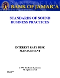 STANDARDS OF SOUND BUSINESS PRACTICES - INTEREST RATE RISK MANAGEMENT