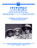 Guidelines for School Programs To Prevent Skin Cancer