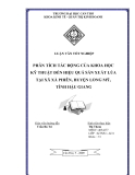 Luận văn: PHÂN TÍCH TÁC ĐỘNG CỦA KHOA HỌC KỸ THUẬT ĐẾN HIỆU QUẢ SẢN XUẤT LÚA TẠI XÃ XÀ PHIÊN, HUYỆN LONG MỸ, TỈNH HẬU GIANG
