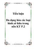 Tiểu luận Đa dạng hóa các loại hình sở hữu trong nền KT P.2.Lời mở đầu