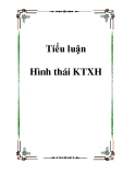 Tiểu luận Hình thái KTXH