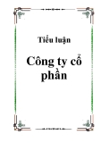 Tiểu luận đề tài : Công ty cổ phần