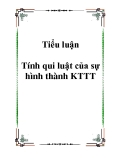 Tiểu luận Tính qui luật của sự hình thành KTTT