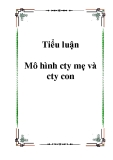 Tiểu luận Mô hình cty mẹ và cty con