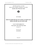 Luận văn: KHẢO SÁT BIẾN ĐỔI MẬT SỐ VI SINH VẬT TRONG QUÁ  TRÌNH CHẾ BIẾN HẠT SEN ĐÓNG HỘP