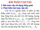 CÁC BÀI TOÁN VỀ VẬN TẢI