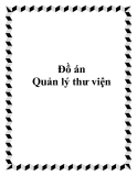 Đồ án quản lý thư viện