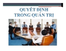 Quyết định trong quản trị