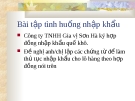 Bài tập tình huống nhập khẩu