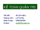  KẾ TOÁN QUẢN TRỊ - Lê Trà My