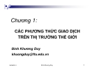 Chương 1: Lý thuyết các phương thức giao dịch trên thị trường thế giới