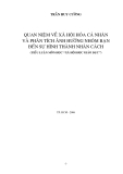 Tiêu luận: Quan niệm về xã hội hóa cá nhân và phân tích ảnh hưởng nhóm bạn đến sự hình thành nhân cách 