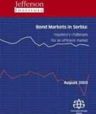Bond Markets in Serbia: regulatory challenges  for an efficient market