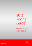 2012  Pricing  Guide  Options to suit every pocket