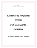 Đề tài " Existence of conformal metrics with constant Qcurvature "