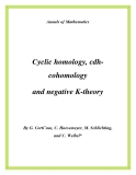 Đề tài "Cyclic homology, cdhcohomology and negative K-theory"