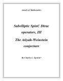 Đề tài " Subelliptic SpinC Dirac operators, III The Atiyah-Weinstein conjecture "