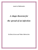 Đề tài " A shape theorem for the spread of an infection "