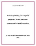 Đề tài " Mirror symmetry for weighted projective planes and their noncommutative deformations"