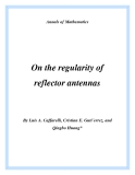Đề tài "  On the regularity of reflector antennas "