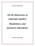 Đề tài " On the dimensions of conformal repellers. Randomness and parameter dependency "