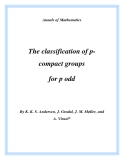 Đề tài "  The classification of pcompact groups for p odd "