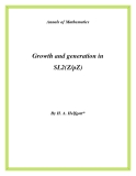 Đề tài "  Growth and generation in SL2(Z/pZ) "