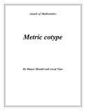 Đề tài " Metric cotype "