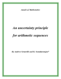 Đề tài " An uncertainty principle for arithmetic sequences "