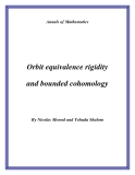Đề tài " Orbit equivalence rigidity and bounded cohomology "