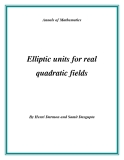 Đề tài " Elliptic units for real quadratic fields "
