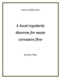 Đề tài "A local regularity theorem for mean curvature flow "