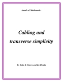 Đề tài "  Cabling and transverse simplicity "