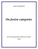 Đề tài "  On fusion categories "