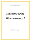 Đề tài "Subelliptic SpinC Dirac operators, I  "