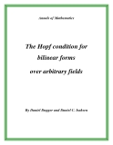 Đề tài "  The Hopf condition for bilinear forms over arbitrary fields "