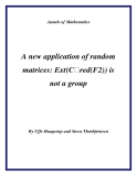 Đề tài " A new application of random matrices: Ext(C red(F2)) is not a group "