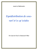 Đề tài " Equidistribution de sous-vari´et´es sp´eciales "