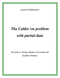 Đề tài "  The Calder´on problem with partial data "