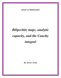 Đề tài " Bilipschitz maps, analytic capacity, and the Cauchy integral "