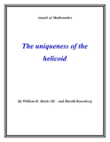 Đề tài " The uniqueness of the helicoid "