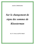 Đề tài " Sur le changement de signe des sommes de Kloosterman "