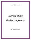 Đề tài "  A proof of the Kepler conjecture "